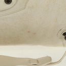BALENCIAGA City Hand Bag Leather 2way White 115748 Auth 153799V-3