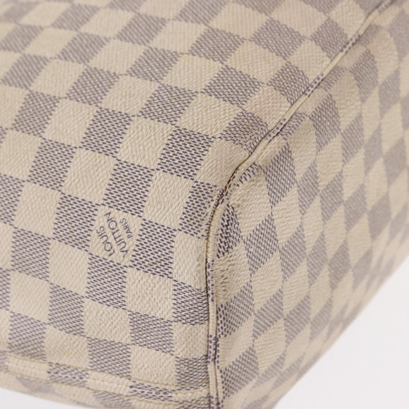 LOUIS VUITTON Damier Azur Neverfull MM Tote Bag N41605 LV Auth 153808