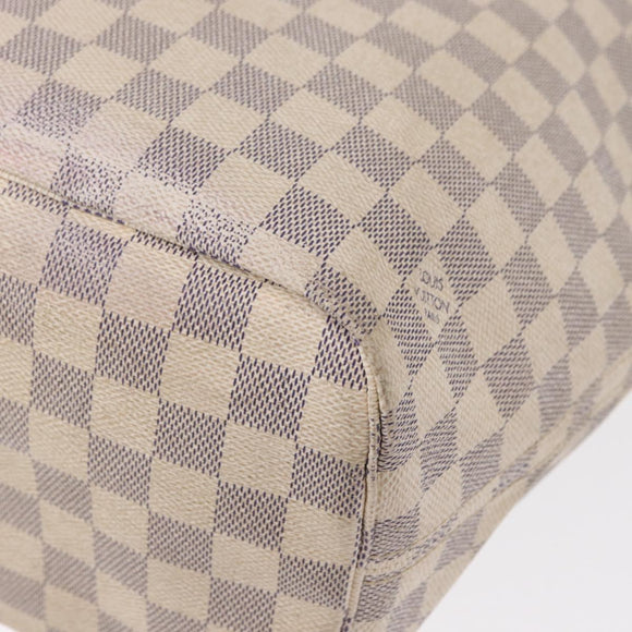 LOUIS VUITTON Damier Azur Neverfull MM Tote Bag N41605 LV Auth 153808