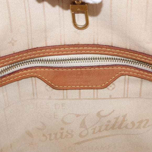 LOUIS VUITTON Damier Azur Neverfull MM Tote Bag N41605 LV Auth 153808