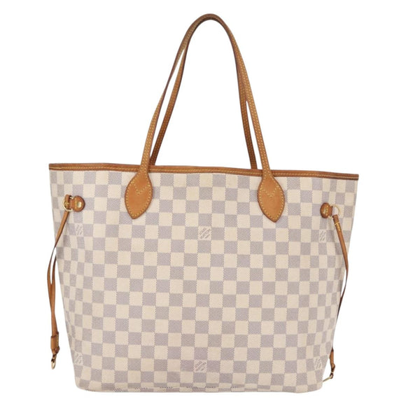 LOUIS VUITTON Damier Azur Neverfull MM Tote Bag N41605 LV Auth 153808