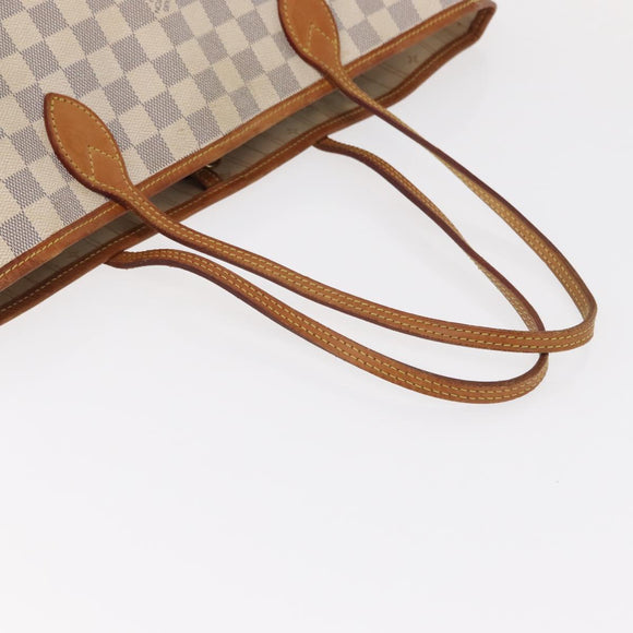 LOUIS VUITTON Damier Azur Neverfull MM Tote Bag N41605 LV Auth 153808