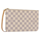LOUIS VUITTON Damier Azur Neverfull MM Pouch LV Auth 153809-1