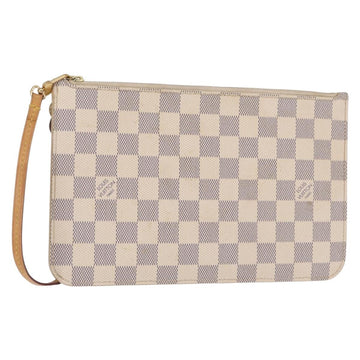 LOUIS VUITTON Damier Azur Neverfull MM Pouch LV Auth 153809