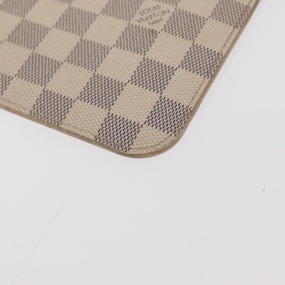 LOUIS VUITTON Damier Azur Neverfull MM Pouch LV Auth 153809
