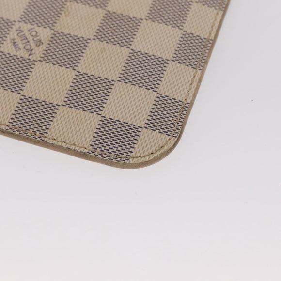 LOUIS VUITTON Damier Azur Neverfull MM Pouch LV Auth 153809