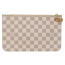 LOUIS VUITTON Damier Azur Neverfull MM Pouch LV Auth 153809-2