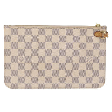 LOUIS VUITTON Damier Azur Neverfull MM Pouch LV Auth 153809 - 0