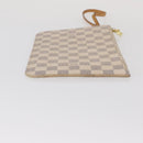 LOUIS VUITTON Damier Azur Neverfull MM Pouch LV Auth 153809-4