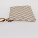 LOUIS VUITTON Damier Azur Neverfull MM Pouch LV Auth 153809-5