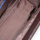 BURBERRY Nova Check Blue Label Tote Bag Canvas Beige Silver Auth 153811-11