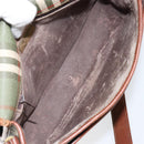 Burberrys Nova Check Shoulder Bag PVC Green Gold Auth 153812-11