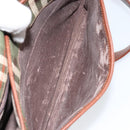 Burberrys Nova Check Shoulder Bag PVC Green Gold Auth 153812-23