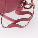 GUCCI Bamboo Backpack Suede Pink Gold 003 2058 0016 Auth 153813-11