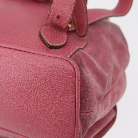 GUCCI Bamboo Backpack Suede Pink Gold 003 2058 0016 Auth 153813