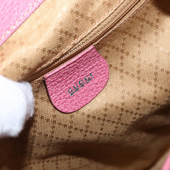 GUCCI Bamboo Backpack Suede Pink Gold 003 2058 0016 Auth 153813