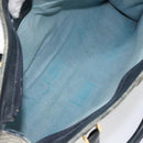 GUCCI GG Supreme Sherry Line Hand Bag PVC Navy Gold Auth 153814-18