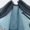 GUCCI GG Supreme Sherry Line Hand Bag PVC Navy Gold Auth 153814-20