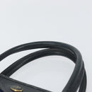 GUCCI GG Supreme Sherry Line Hand Bag PVC Navy Gold Auth 153814-8