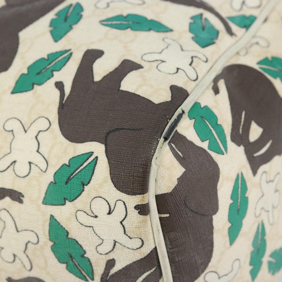 GUCCI GG Supreme Hand Bag PVC White gold 189895 Auth 153815