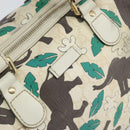 GUCCI GG Supreme Hand Bag PVC White gold 189895 Auth 153815-17