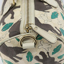 GUCCI GG Supreme Hand Bag PVC White gold 189895 Auth 153815-18