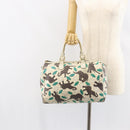 GUCCI GG Supreme Hand Bag PVC White gold 189895 Auth 153815-24