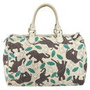 GUCCI GG Supreme Hand Bag PVC White gold 189895 Auth 153815-2