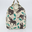 GUCCI GG Supreme Hand Bag PVC White gold 189895 Auth 153815-4