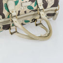 GUCCI GG Supreme Hand Bag PVC White gold 189895 Auth 153815-7