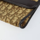 Christian Dior Trotter Canvas Chain Shoulder Bag Brown Gold Auth 153817-10
