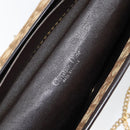 Christian Dior Trotter Canvas Chain Shoulder Bag Brown Gold Auth 153817-17