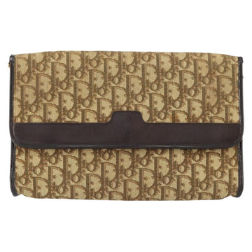 Christian Dior Trotter Canvas Chain Shoulder Bag Brown Gold Auth 153817 - 0