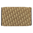 Christian Dior Trotter Canvas Chain Shoulder Bag Brown Gold Auth 153817-3