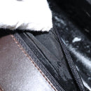 Salvatore Ferragamo Gancini Shoulder Bag Leather Dark Brown Gold Auth 153818-11