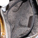 Salvatore Ferragamo Gancini Hand Bag Enamel Bronze Silver Auth 153819-23