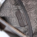 Salvatore Ferragamo Gancini Hand Bag Enamel Bronze Silver Auth 153819-12