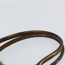 Salvatore Ferragamo Gancini Hand Bag Enamel Bronze Silver Auth 153819-8