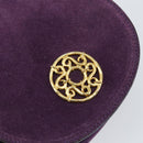CELINE Shoulder Bag Suede Purple Gold Auth 153820-18