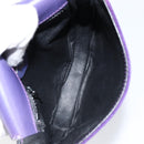 CELINE Shoulder Bag Suede Purple Gold Auth 153820-10