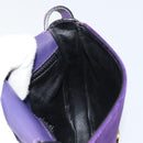 CELINE Shoulder Bag Suede Purple Gold Auth 153820-20