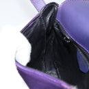 CELINE Shoulder Bag Suede Purple Gold Auth 153820-21