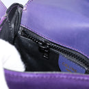 CELINE Shoulder Bag Suede Purple Gold Auth 153820-22