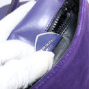 CELINE Shoulder Bag Suede Purple Gold Auth 153820-12