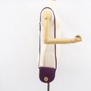 CELINE Shoulder Bag Suede Purple Gold Auth 153820-23