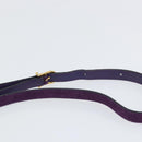 CELINE Shoulder Bag Suede Purple Gold Auth 153820-8