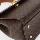 CELINE Macadam Canvas Hand Bag PVC Leather 2way Brown Gold Auth 153821-16