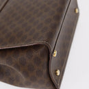 CELINE Macadam Canvas Hand Bag PVC Leather 2way Brown Gold Auth 153821-18