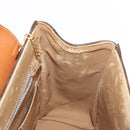 CELINE Macadam Canvas Hand Bag PVC Leather 2way Brown Gold Auth 153821-22