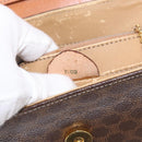 CELINE Macadam Canvas Hand Bag PVC Leather 2way Brown Gold Auth 153821-12